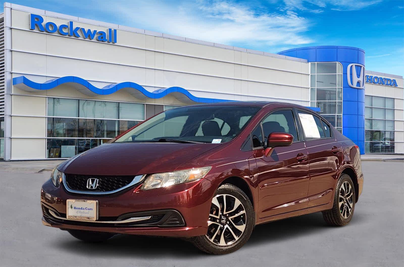 Red (Crimson Pearl) 2015 Honda Civic Sedan Front-Wheel Drive Continuously Variable Transmission
