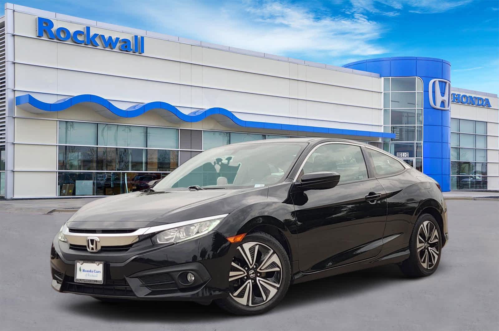 Crystal Black Pearl 2018 Honda Civic Coupe EX-T Coupe Front-Wheel Drive Continuously Variable Transmission
