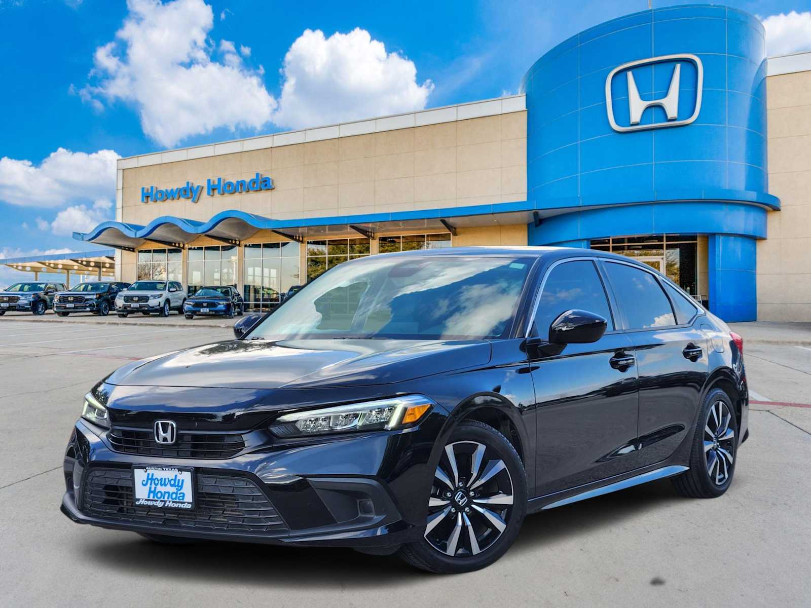Crystal Black Pearl 2024 Honda Civic EX FWD Sedan Front-Wheel Drive Continuously Variable Transmission