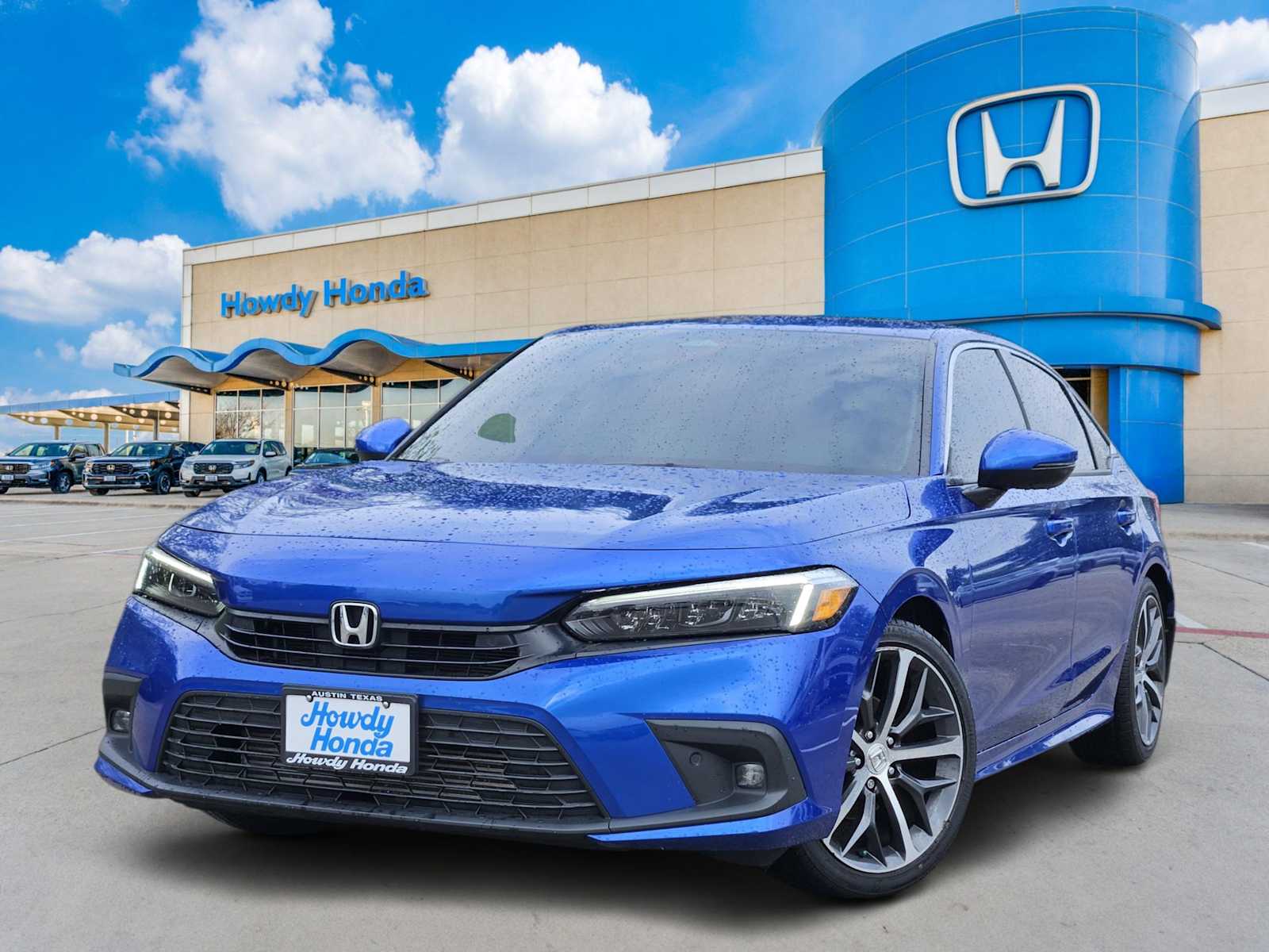 Aegean Blue Metallic 2024 Honda Civic Touring FWD Sedan Front-Wheel Drive Continuously Variable Transmission
