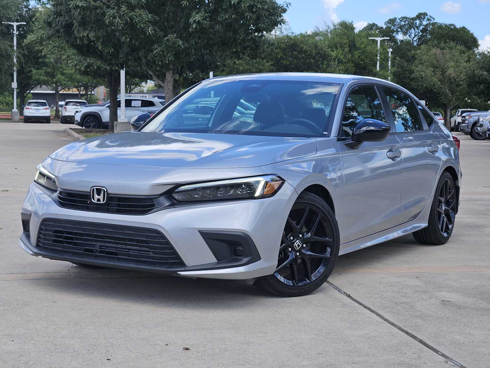 Lunar Silver Metallic 2023 Honda Civic Sport FWD Sedan Front-Wheel Drive Continuously Variable Transmission