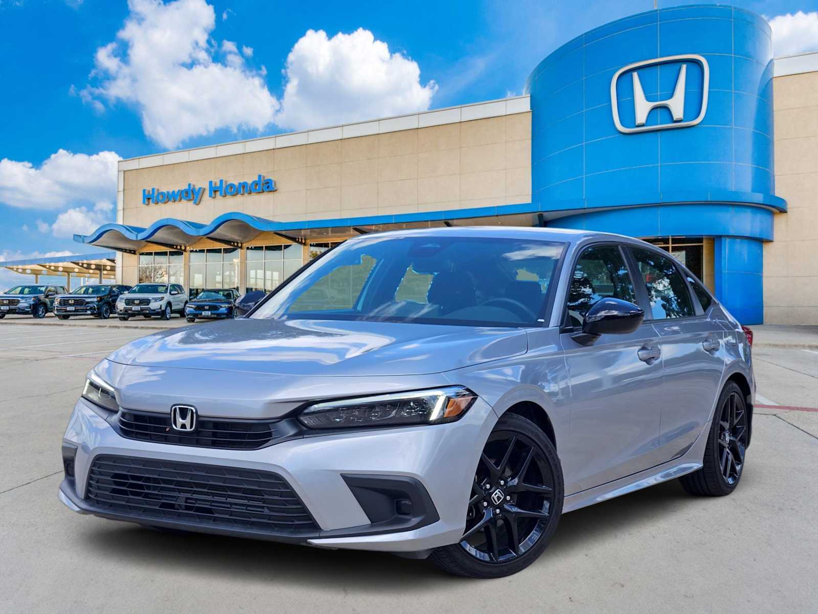 Lunar Silver Metallic 2023 Honda Civic Sport FWD Sedan Front-Wheel Drive Continuously Variable Transmission