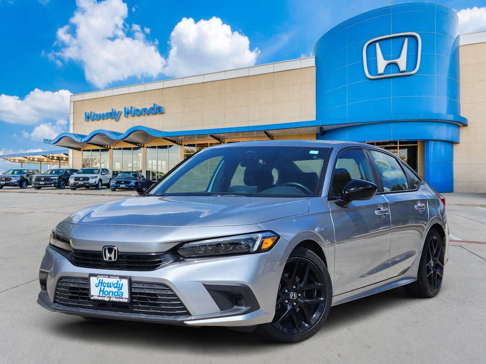 Lunar Silver Metallic 2023 Honda Civic Sedan Front-Wheel Drive Continuously Variable Transmission