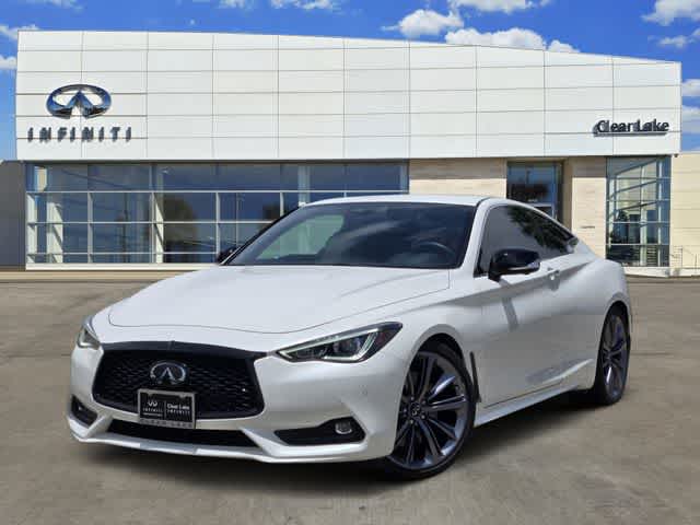 Majestic White 2022 INFINITI Q60 Coupe Rear-Wheel Drive 7-Speed Automatic