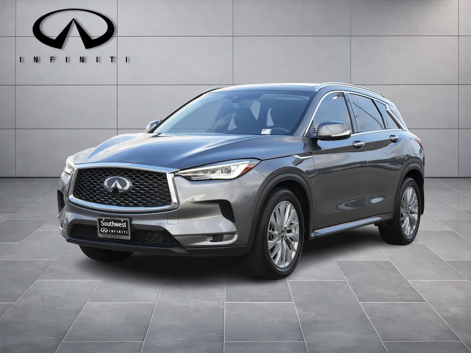 Gray (Graphite Shadow) 2023 INFINITI QX50 Luxe FWD SUV / Crossover Front-Wheel Drive Continuously Variable Transmission