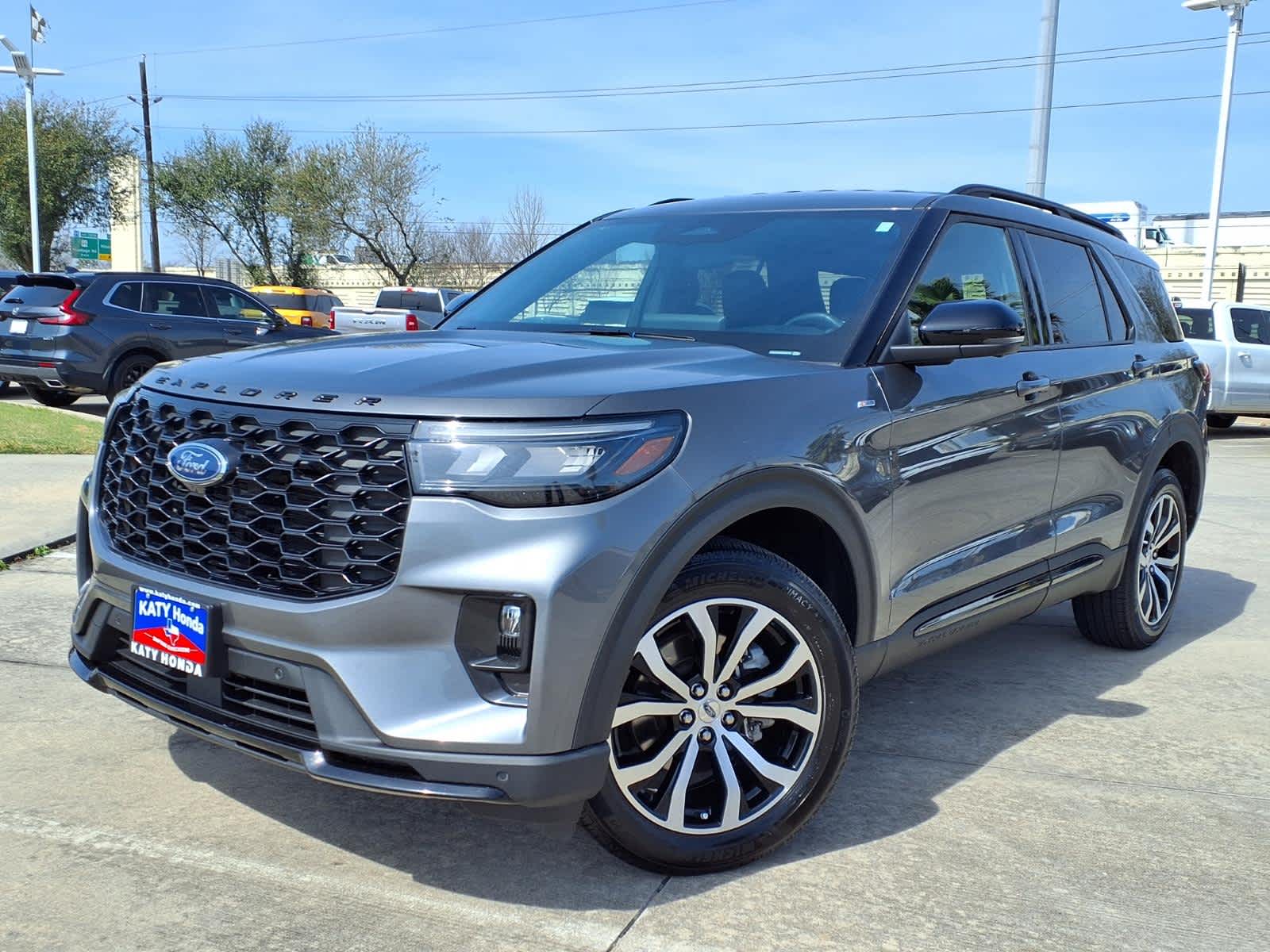 Carbonized Gray Metallic 2025 Ford Explorer ST-Line AWD SUV / Crossover All-Wheel Drive Automatic