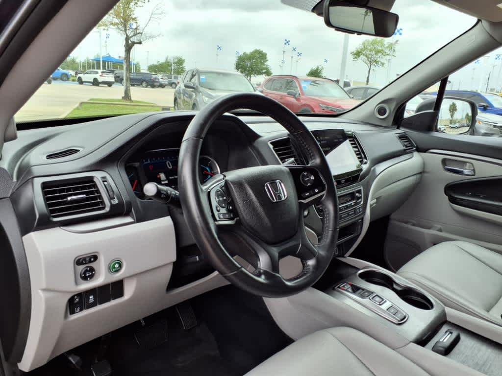 Certified 2022 Honda Pilot EX-L with VIN 5FNYF6H55NB029507 for sale in Katy, TX