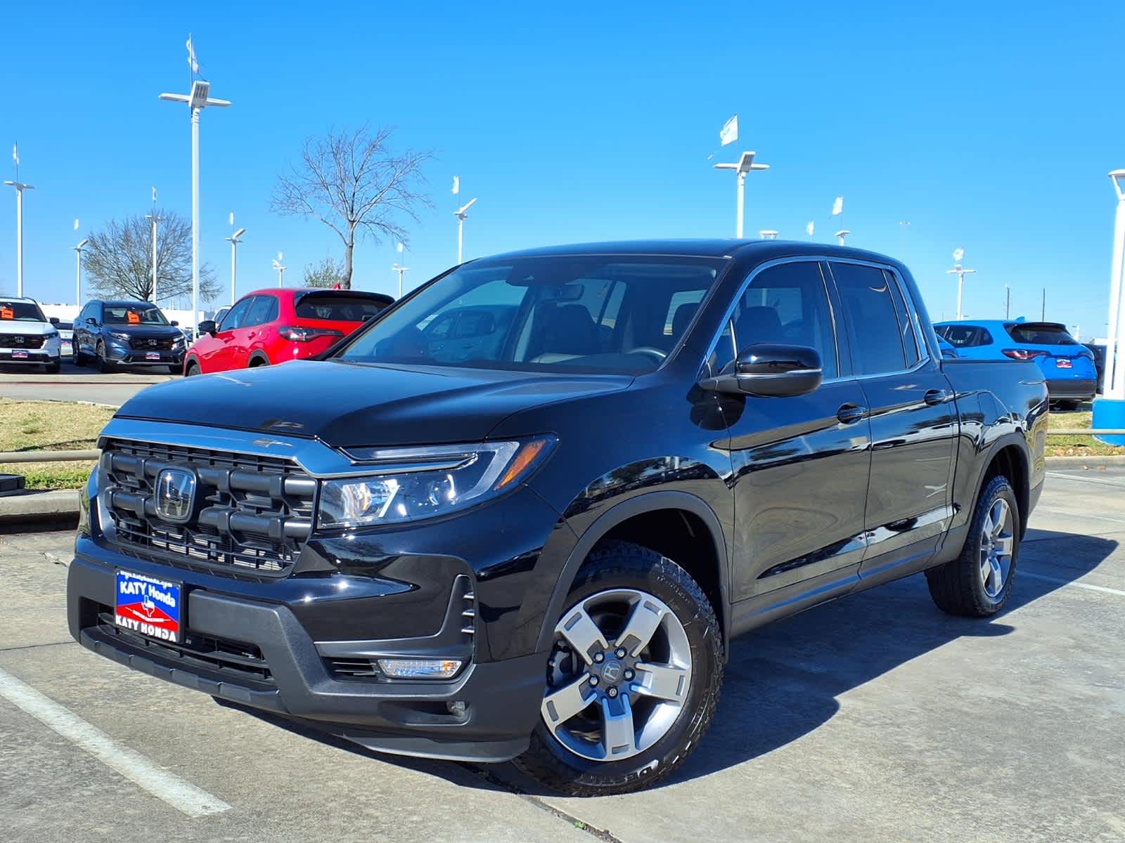 Crystal Black Pearl 2025 Honda Ridgeline RTL AWD Pickup Truck All-Wheel Drive 9-Speed Automatic