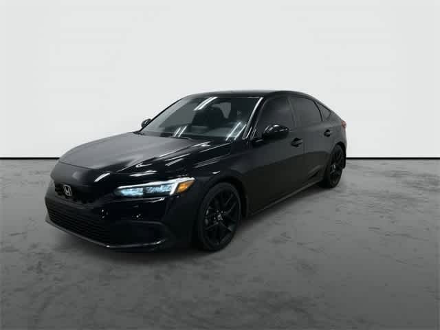 2024 Honda Civic Hatchback Sport Crystal Black Pearl at Sterling McCall Acura