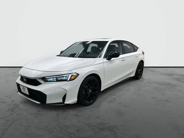 2026 Honda Civic Hatchback Hybrid Sport White at Honda of Clear Lake