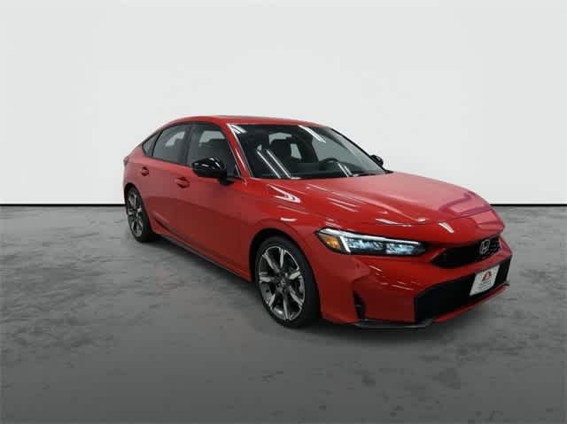 2026 Honda Civic Hatchback Hybrid Sport Touring Rallye Red at Honda of Clear Lake