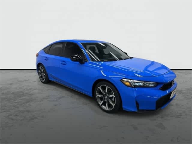2026 Honda Civic Hatchback Hybrid Sport Touring Boost Blue Pearl at Honda of Clear Lake