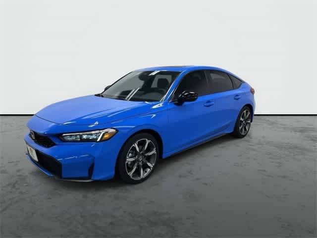 2026 Honda Civic Hatchback Hybrid Sport Touring Boost Blue Pearl at Honda of Clear Lake