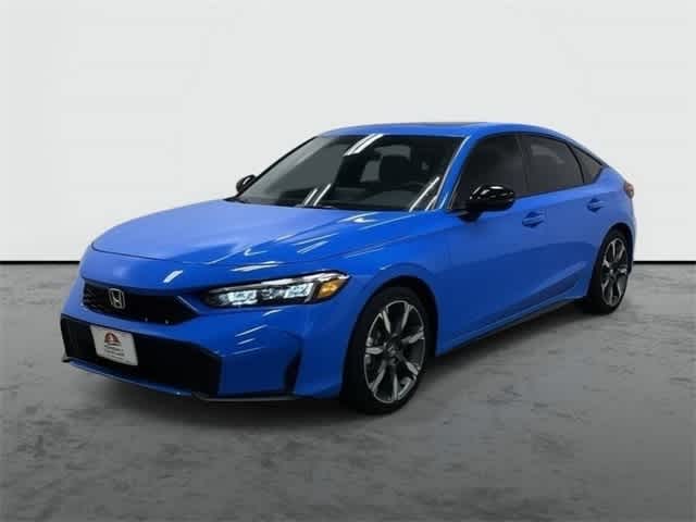 2026 Honda Civic Hatchback Hybrid Sport Touring Boost Blue Pearl at Honda of Clear Lake