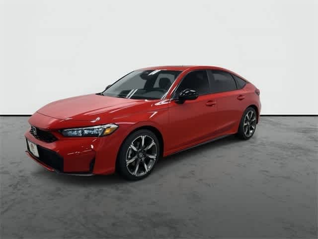 2026 Honda Civic Hatchback Hybrid Sport Touring Rallye Red at Honda of Clear Lake