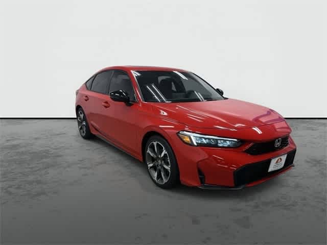 2026 Honda Civic Hatchback Hybrid Sport Touring Rallye Red at Honda of Clear Lake