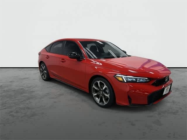 2026 Honda Civic Hatchback Hybrid Sport Touring Rallye Red at Honda of Clear Lake