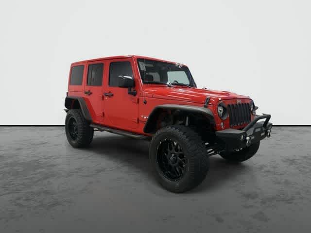 2017 Jeep Wrangler Unlimited Sahara Firecracker Red Clearcoat at Lexus of Clear Lake