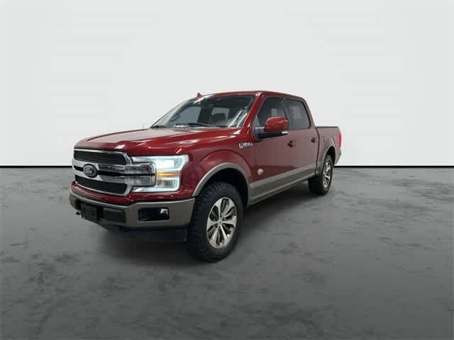2018 Ford F-150 King Ranch Ruby Red Metallic Tinted Clearcoat/Stone Gray at Mac Haik Ford