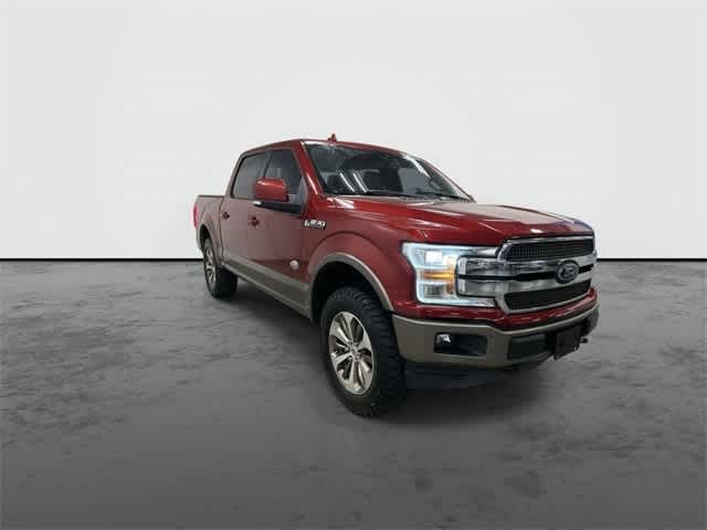 2018 Ford F-150 King Ranch Ruby Red Metallic Tinted Clearcoat/Stone Gray at Mac Haik Ford