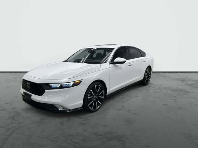 2024 Honda Accord Hybrid Touring Platinum White Pearl at AutoNation Chevrolet Gulf Fwy
