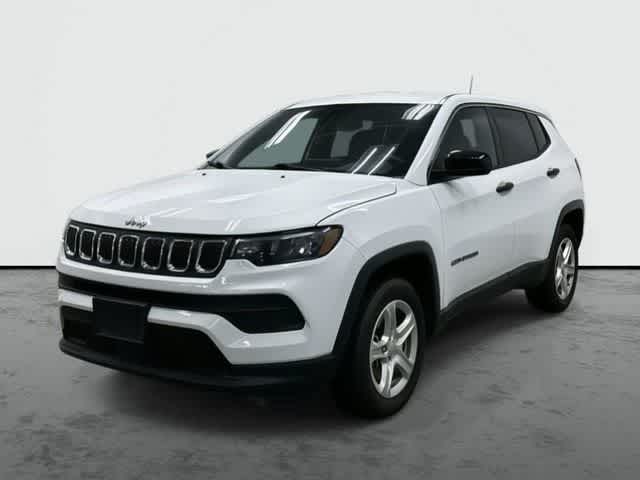 2023 Jeep Compass Sport Bright White Clearcoat at Tomball Chrysler Dodge Jeep Ram