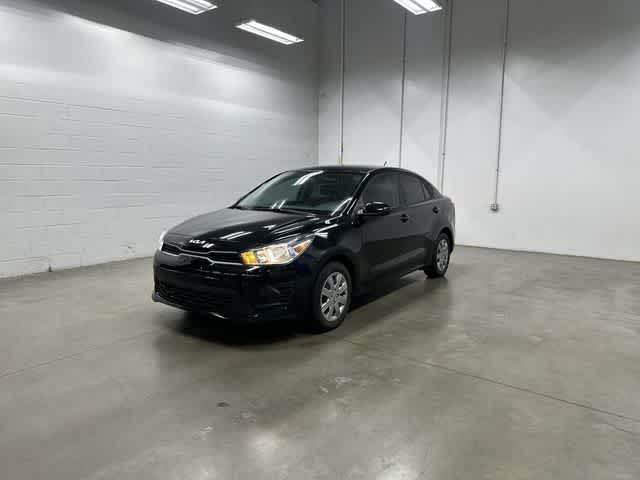 Aurora Black 2023 Kia Rio Sedan Front-Wheel Drive Continuously Variable Transmission