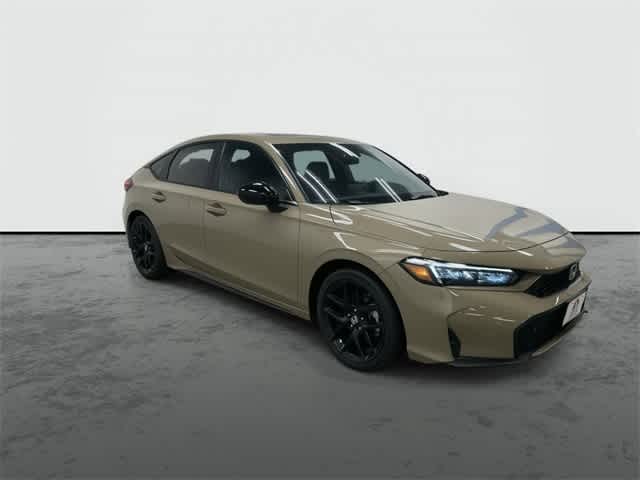 2025 Honda Civic Hatchback Hybrid Sport Sand Dune Pearl at Honda of Clear Lake