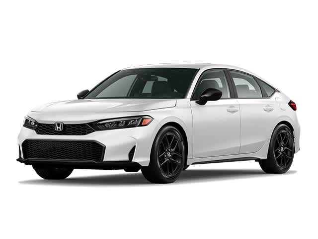 Platinum White Pearl 2026 Honda Civic Hatchback Sport FWD Hatchback Front-Wheel Drive Continuously Variable Transmission