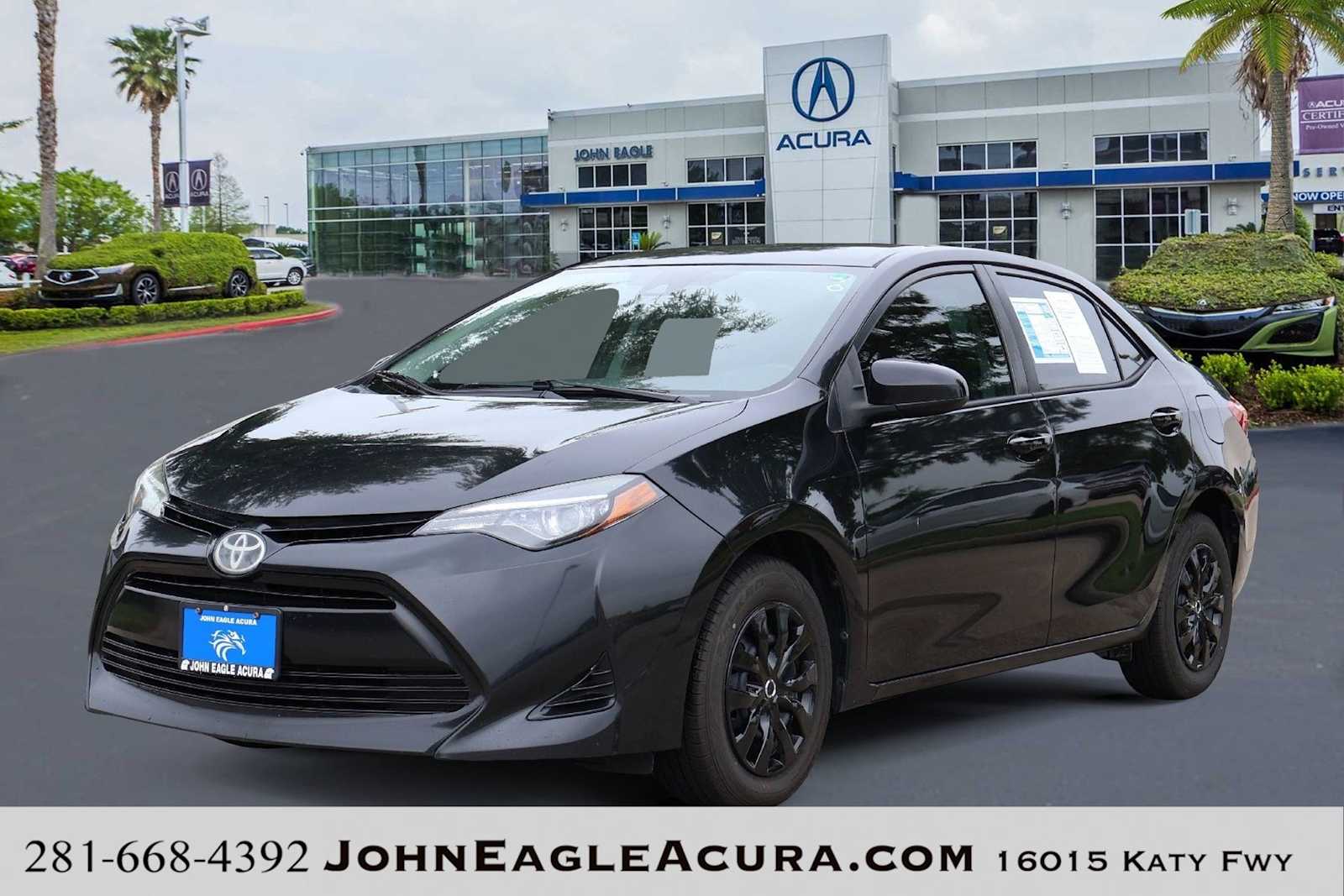 Black Sand Pearl 2018 Toyota Corolla Sedan Front-Wheel Drive Continuously Variable Transmission