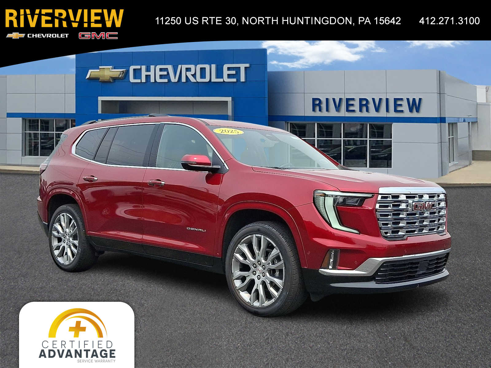 Volcanic Red Tintcoat 2025 GMC Acadia SUV / Crossover Four-Wheel Drive 8-Speed Automatic