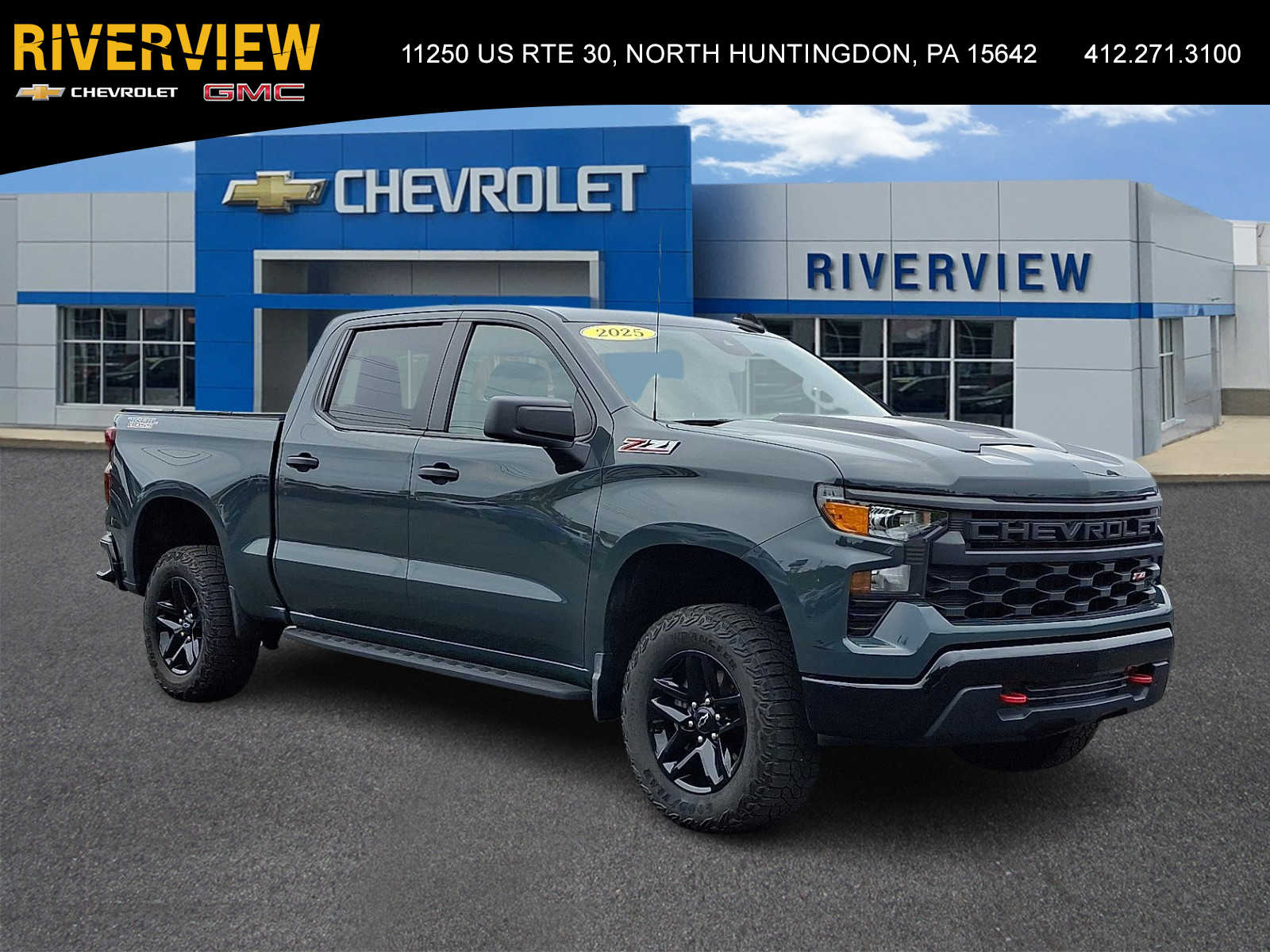Cypress Gray 2025 Chevrolet Silverado 1500 Pickup Truck Four-Wheel Drive Automatic