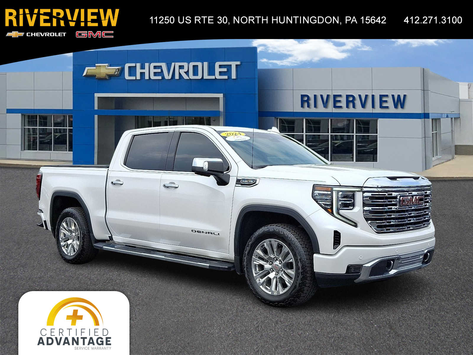 White Frost Tricoat 2024 GMC Sierra 1500 Pickup Truck Four-Wheel Drive Automatic