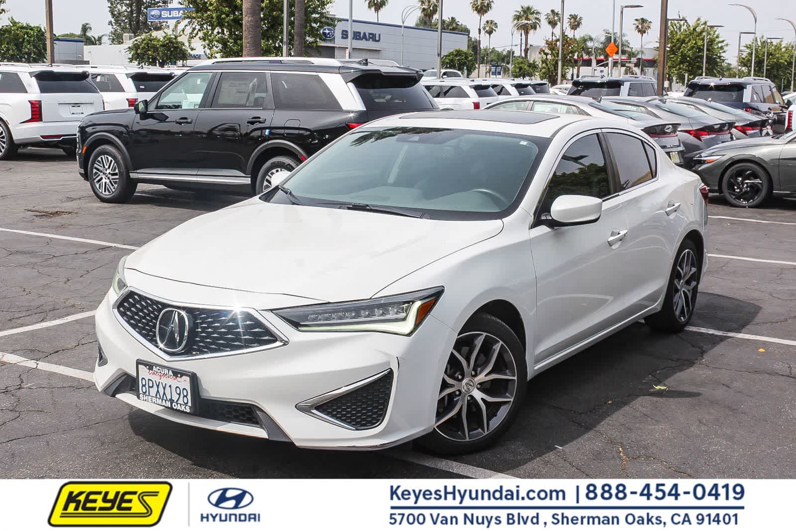 Platinum White Pearl 2020 Acura ILX FWD with Premium Package Sedan Front-Wheel Drive 8-Speed Automatic