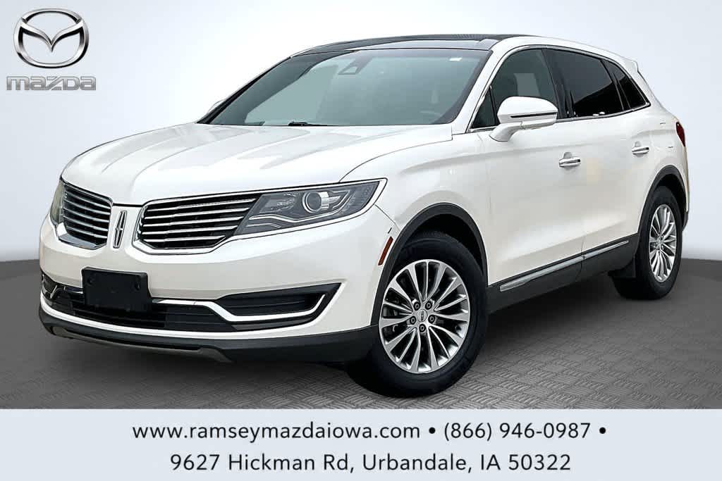 White Platinum Metallic Tri-Coat 2016 Lincoln MKX SUV / Crossover Front-Wheel Drive 6-Speed Automatic