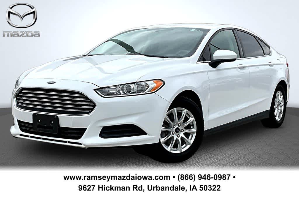 Oxford White 2016 Ford Fusion S Sedan Front-Wheel Drive 6-Speed Automatic