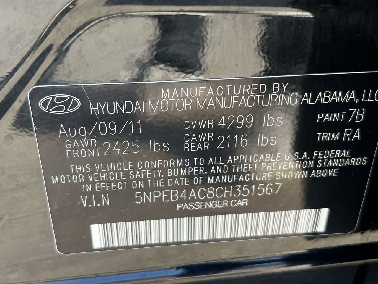 2012 Hyundai Sonata GLS 32