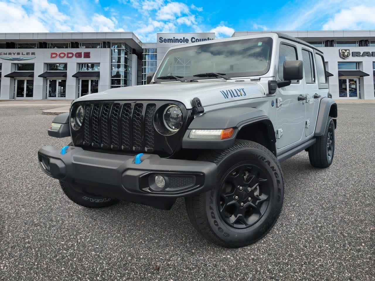 Silver Zynith Clearcoat 2023 Jeep Wrangler 4xe Willys 4WD SUV / Crossover Four-Wheel Drive 8-Speed Automatic