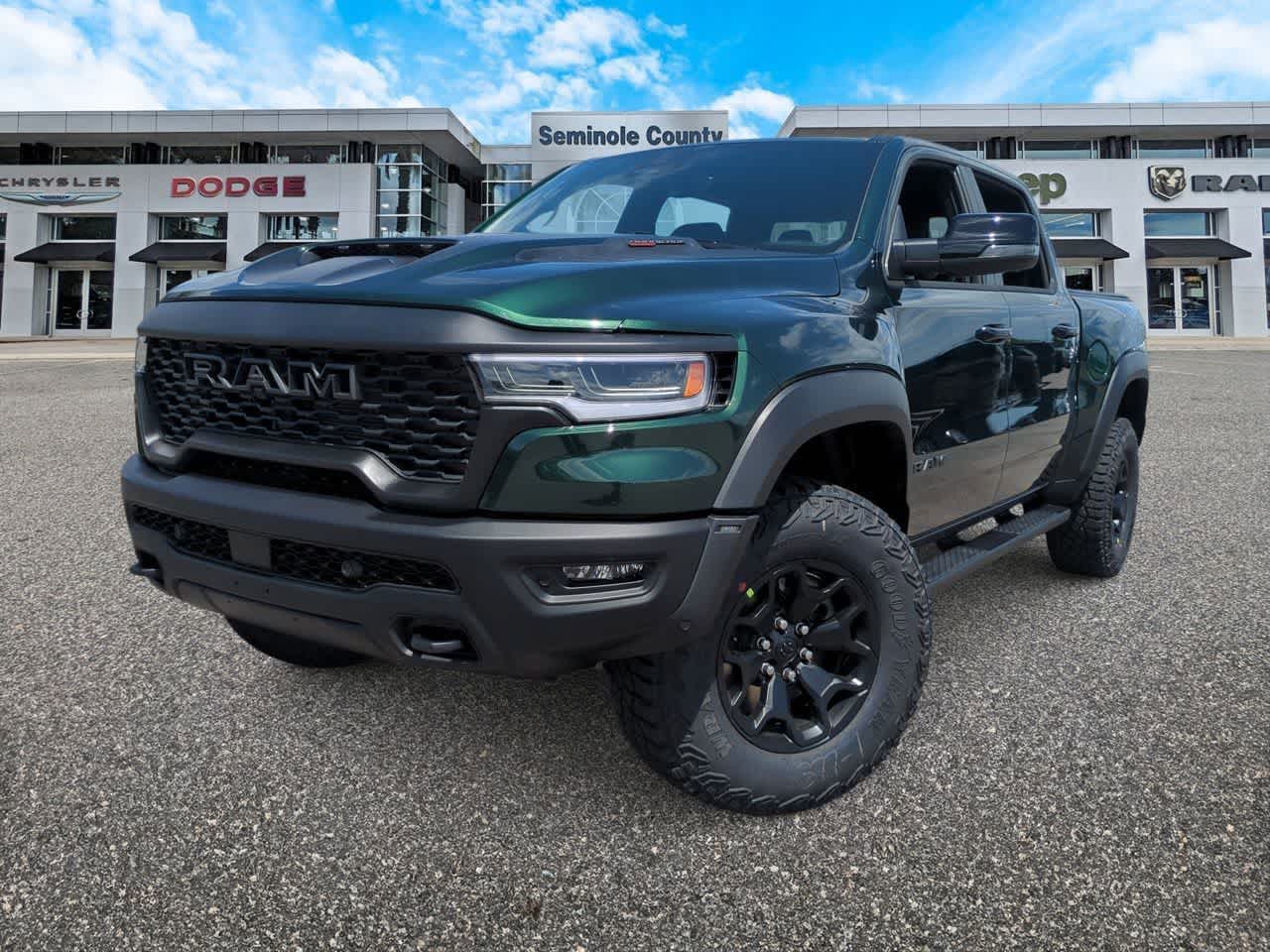 Serrano Green Metallic 2026 RAM 1500 RHO Crew Cab AWD Pickup Truck All-Wheel Drive 8-Speed Automatic