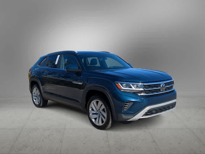 Used 2021 Volkswagen Atlas Cross Sport SE w/Tech with VIN 1V2JE2CA7MC225718 for sale in New Port Richey, FL