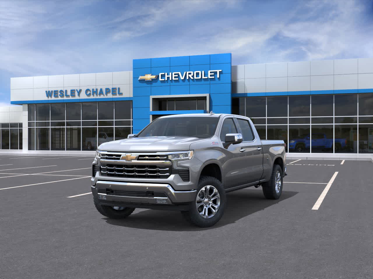 Sterling Gray Metallic 2026 Chevrolet Silverado 1500 LTZ Crew Cab 4WD Pickup Truck Four-Wheel Drive Automatic