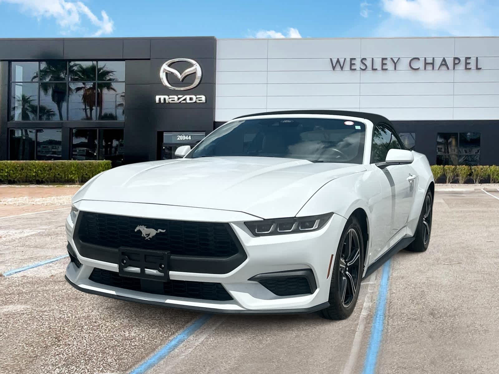 Oxford White 2024 Ford Mustang EcoBoost Premium Convertible RWD Convertible Rear-Wheel Drive Automatic