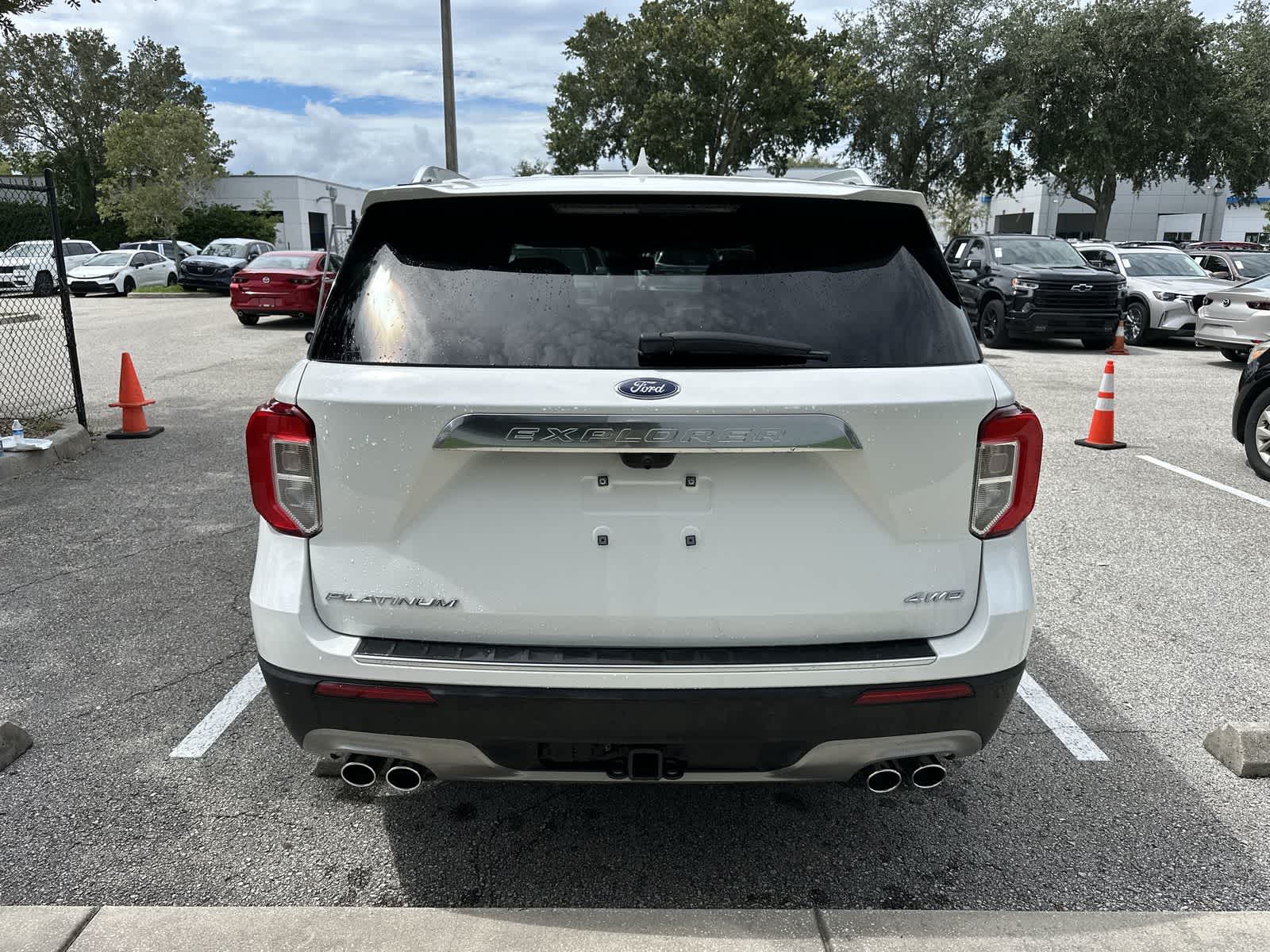 Used Star White Metallic Tri Coat 2022 Ford Explorer Platinum for