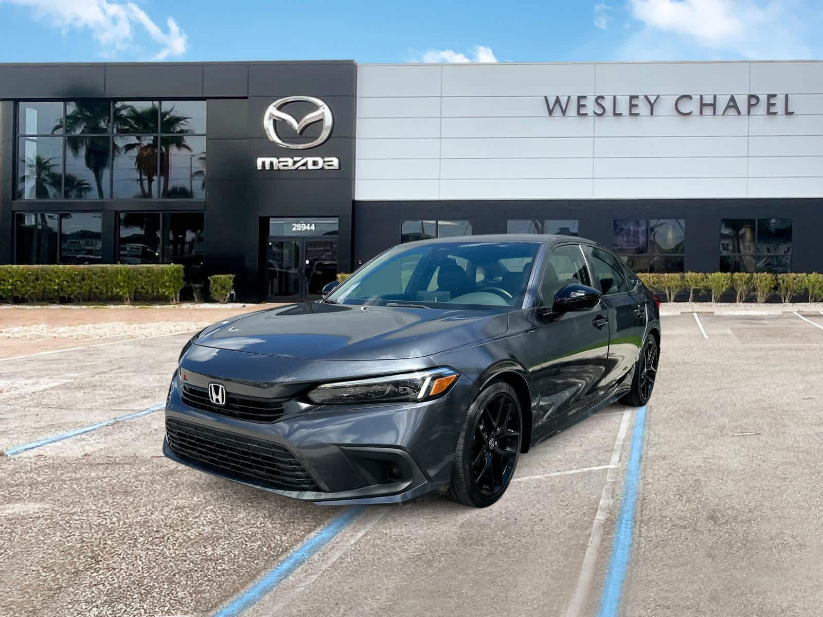 Meteorite Gray Metallic 2024 Honda Civic Sedan Front-Wheel Drive Continuously Variable Transmission