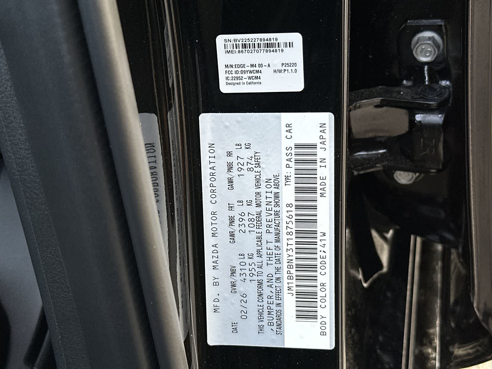 New Jet Black Mica 2026 Mazda MAZDA3 Hatchback 2.5 Turbo Premium