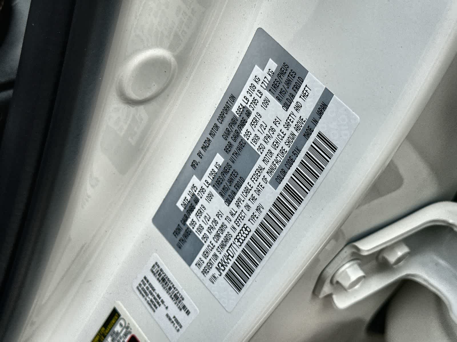 New Rhodium White Premium 2026 Mazda CX-90 3.3 Turbo Select AWD