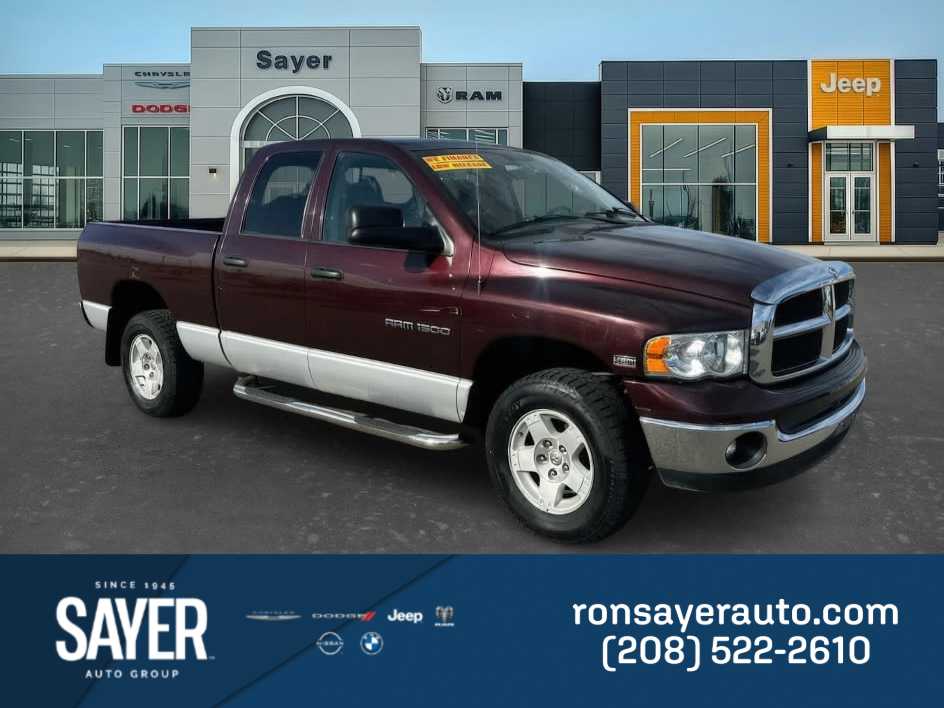 Red (MAROON) 2005 Dodge RAM 1500 SLT Quad Cab LB 4WD Pickup Truck Four-Wheel Drive 6-Speed Manual