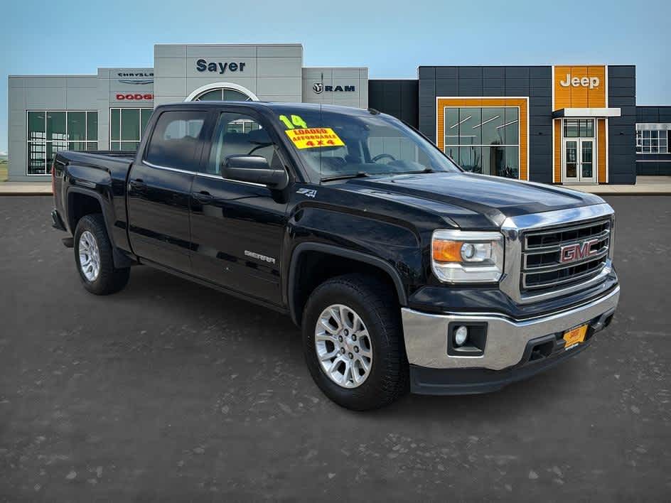 Black 2014 GMC Sierra 1500 SLE Crew Cab 4WD Pickup Truck Four-Wheel Drive 6-Speed Automatic