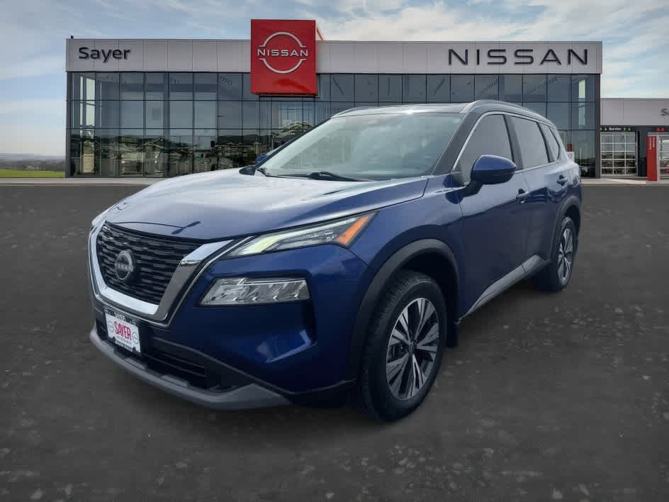 Caspian Blue Metallic 2023 Nissan Rogue SV AWD SUV / Crossover All-Wheel Drive Continuously Variable Transmission