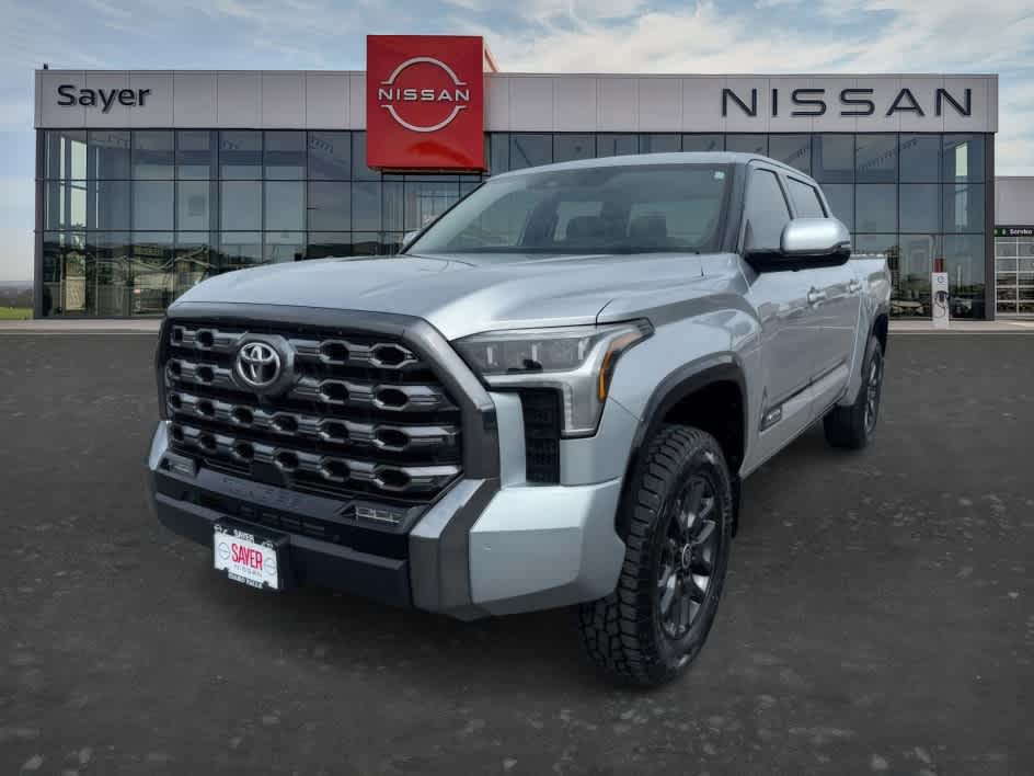 Celestial Silver Metallic 2023 Toyota Tundra Platinum CrewMax Cab 4WD Pickup Truck Four-Wheel Drive Automatic